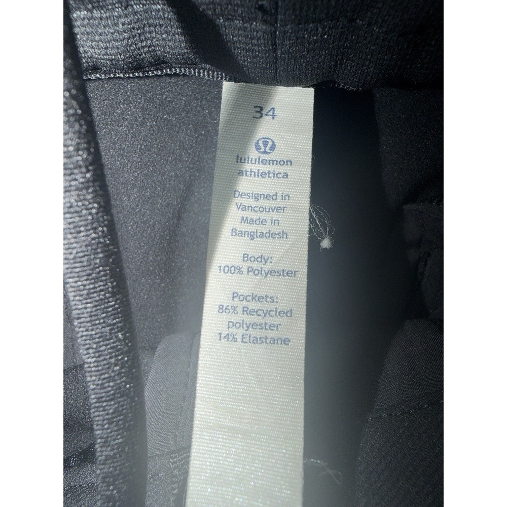 Lululemon Men's 34 Black Dress Casual Chino Pants Straight Leg Stretch Golf - Picture 9 of 12